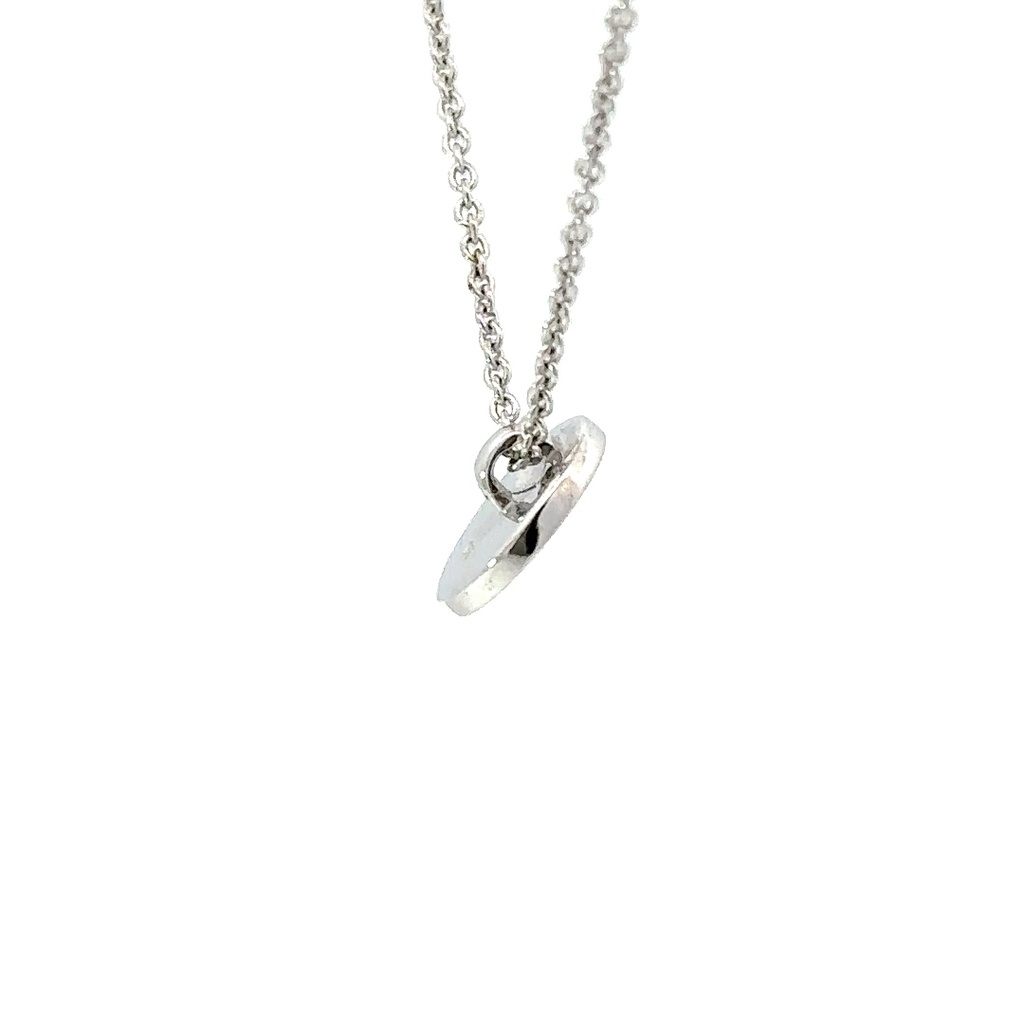 Elegant Silver Cubic Zirconia Pendant Necklace