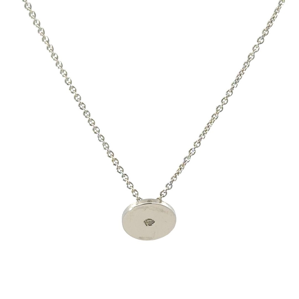 Elegant Silver Cubic Zirconia Pendant Necklace