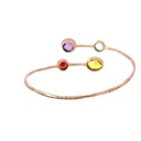 Colourful Gems set In Rose Gold Plated Brass Cuff