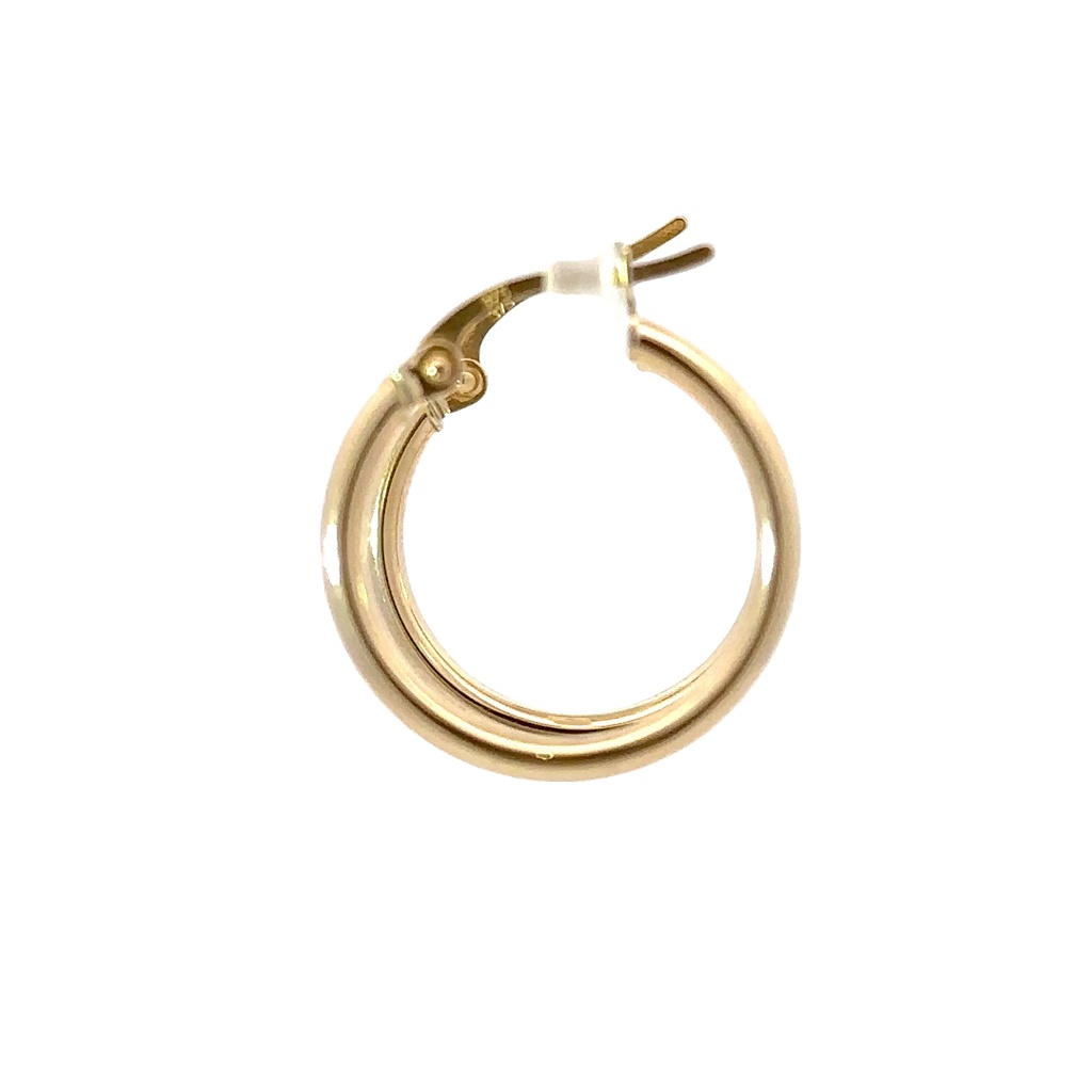 15mm Hoop Earrings In 9ct Yellow Gold