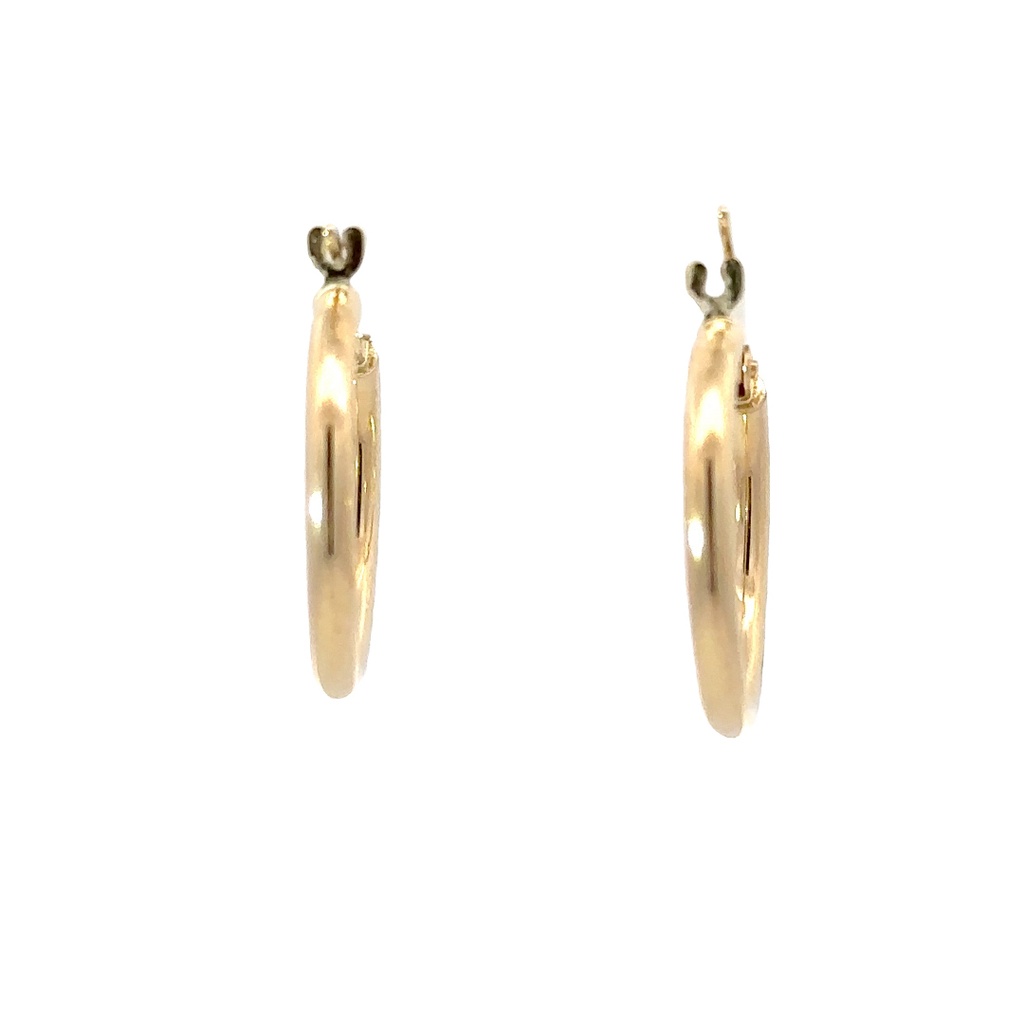 15mm Hoop Earrings In 9ct Yellow Gold
