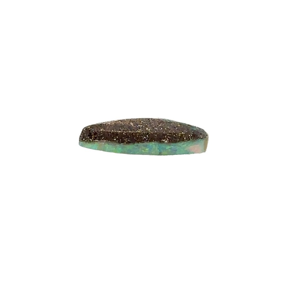Enchanting Aqua Opal with Mystical Green Heart