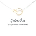 Petals 'Godmother' Silver Necklace With Gold Interlocking Links