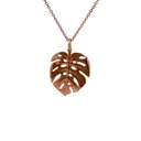 Monstera Leaf Pendant In 9K Rose Gold