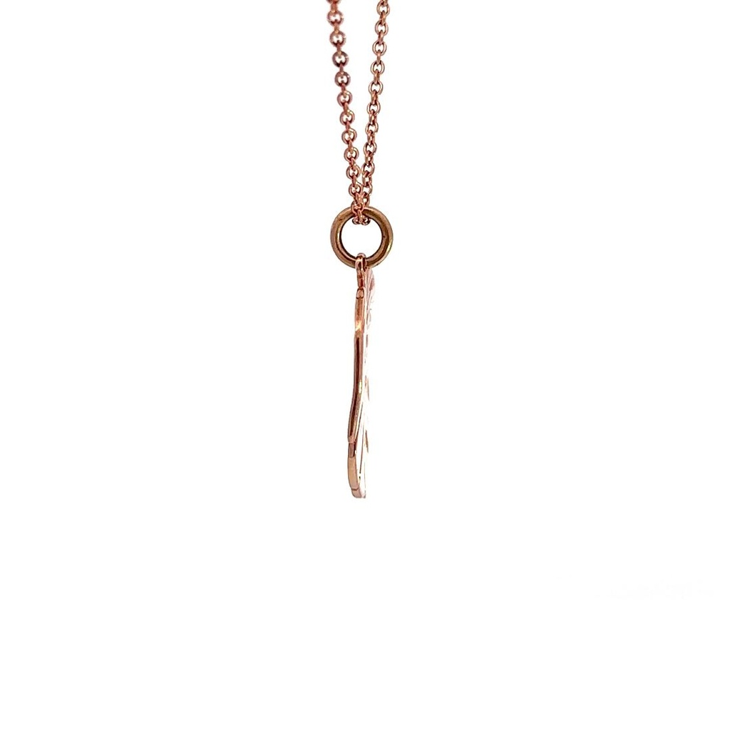 Monstera Leaf Pendant In 9K Rose Gold