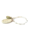 Brass Chainlink Charm Bracelet by Bilum & Bilas