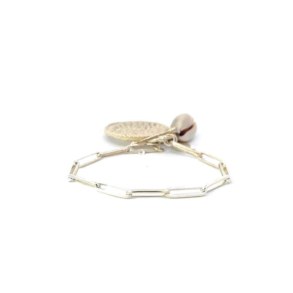 Brass Chainlink Charm Bracelet by Bilum & Bilas