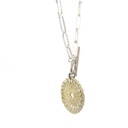 Sterling Silver With A Natural Fibre Bilum Disc