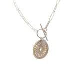Sterling Silver With A Natural Fibre Bilum Disc