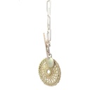 Sterling Silver With A Natural Fibre Bilum Disc