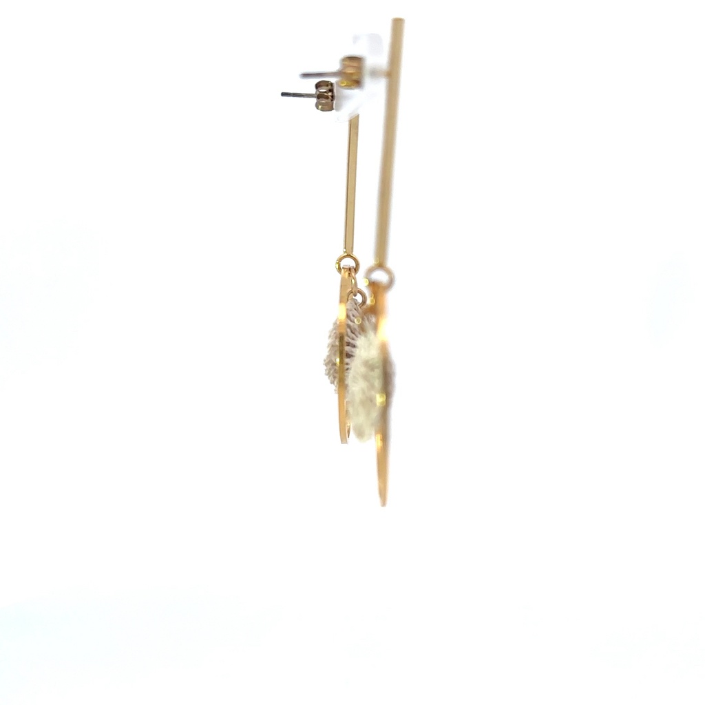 Natural Fibre Drop Earrings from Bilum & Bilas