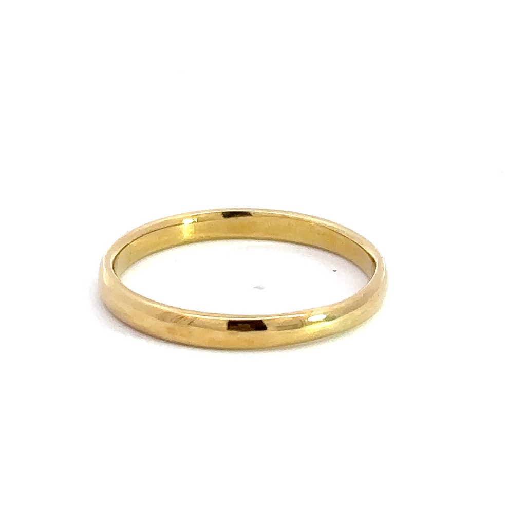Rounded Wedding Ring In 18ct Yellow Gold