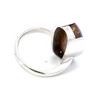 18K White Gold Ring With An Organic Boulder Opal