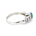 18K White Gold Opal & Diamond Ring