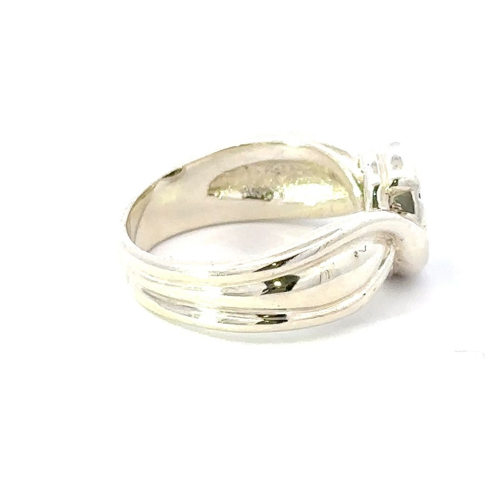 Australian Blue & Red Opal Ring In Sterling Silver