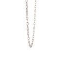 Elongated Trace 42cm Necklace in 9K White Gold