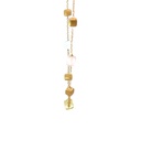 Cube Multi Gemstone Necklace On 18K Gold