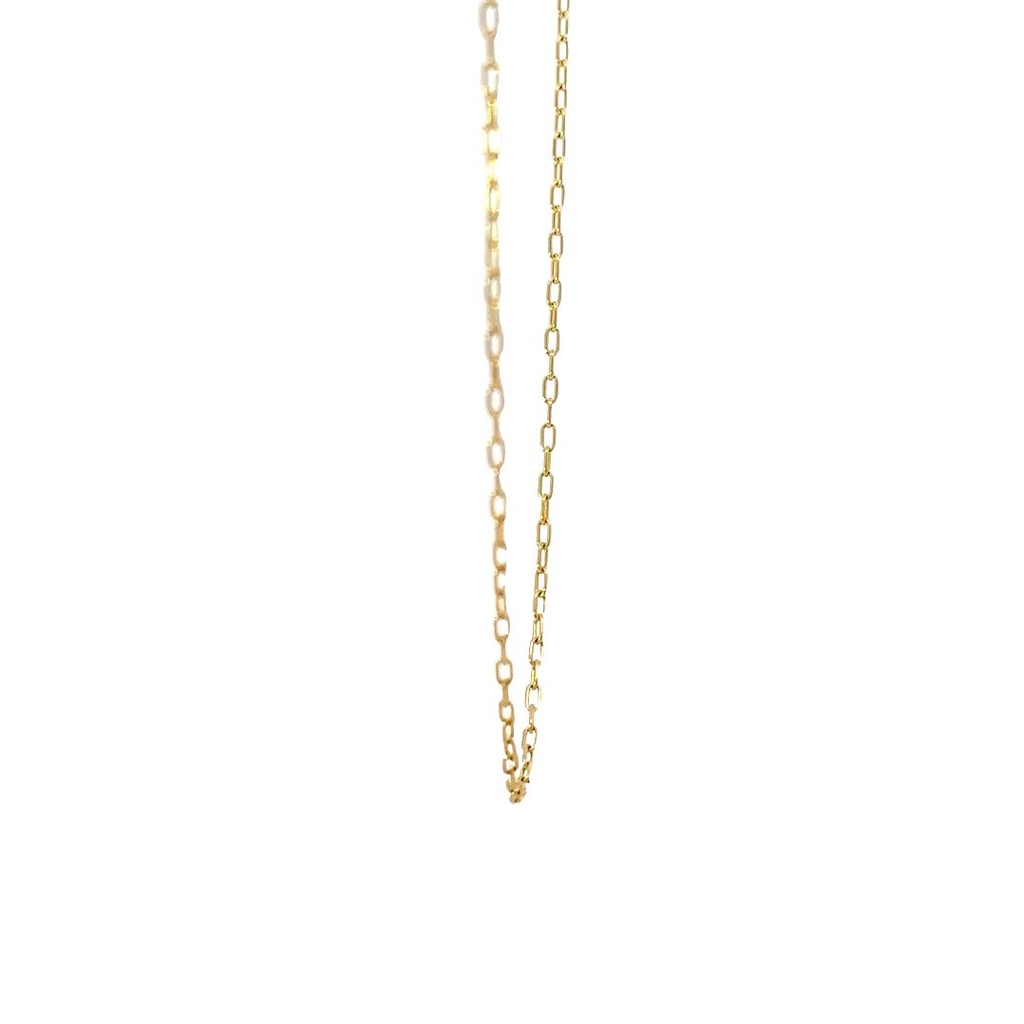 Elongated Trace Necklace 55cm In 9K Yellow Gold