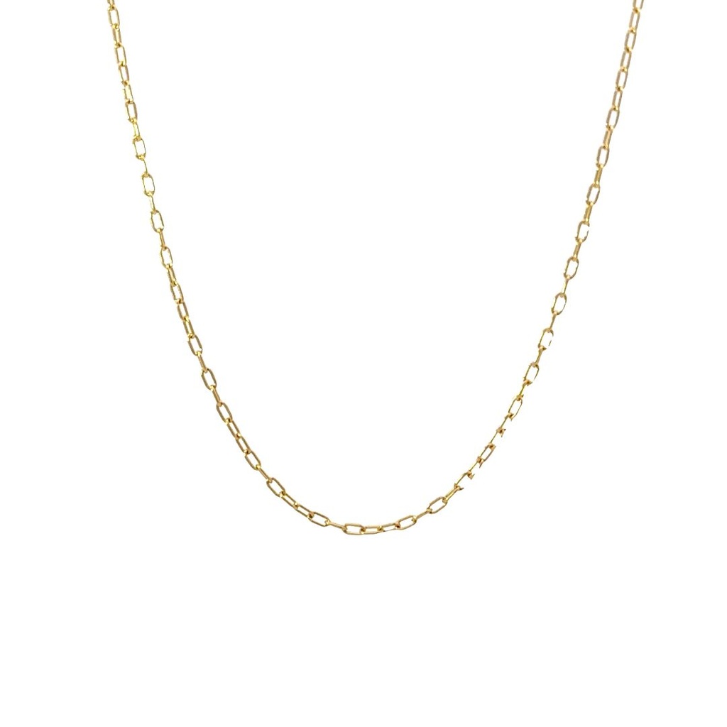 Elongated Trace Necklace 55cm In 9K Yellow Gold