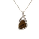 Colourful Doublet Opal Pendant In Sterling Silver
