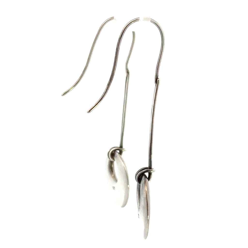 Sterling Silver Earrings with Bar and Disc
