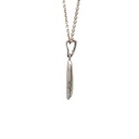 Solid White Opal Pendant in Sterling Silver