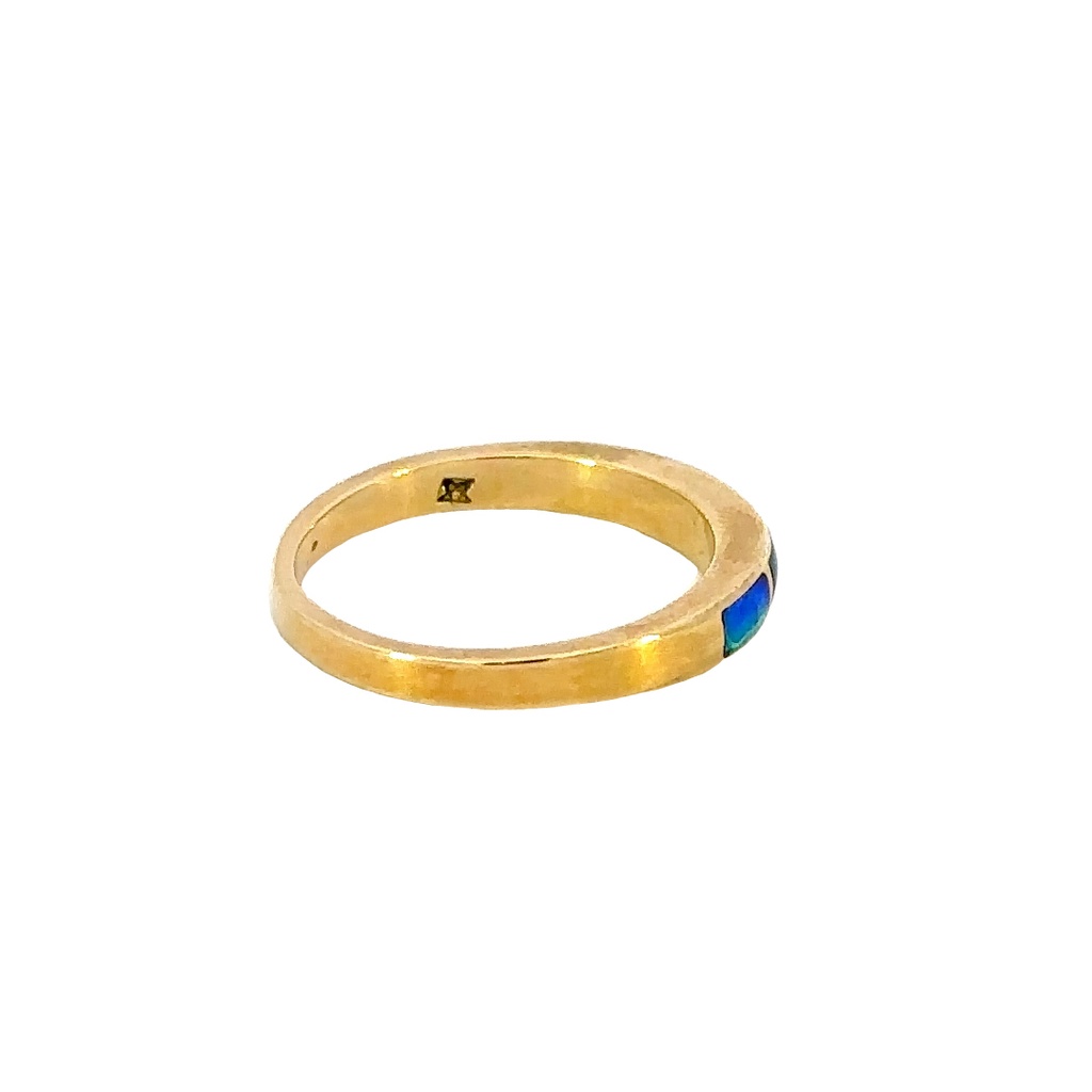 18ct Yellow Gold Ring with 4x Opals