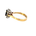 Marquis Boulder Opal Ring with Diamond Surround
