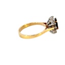 Marquis Boulder Opal Ring with Diamond Surround