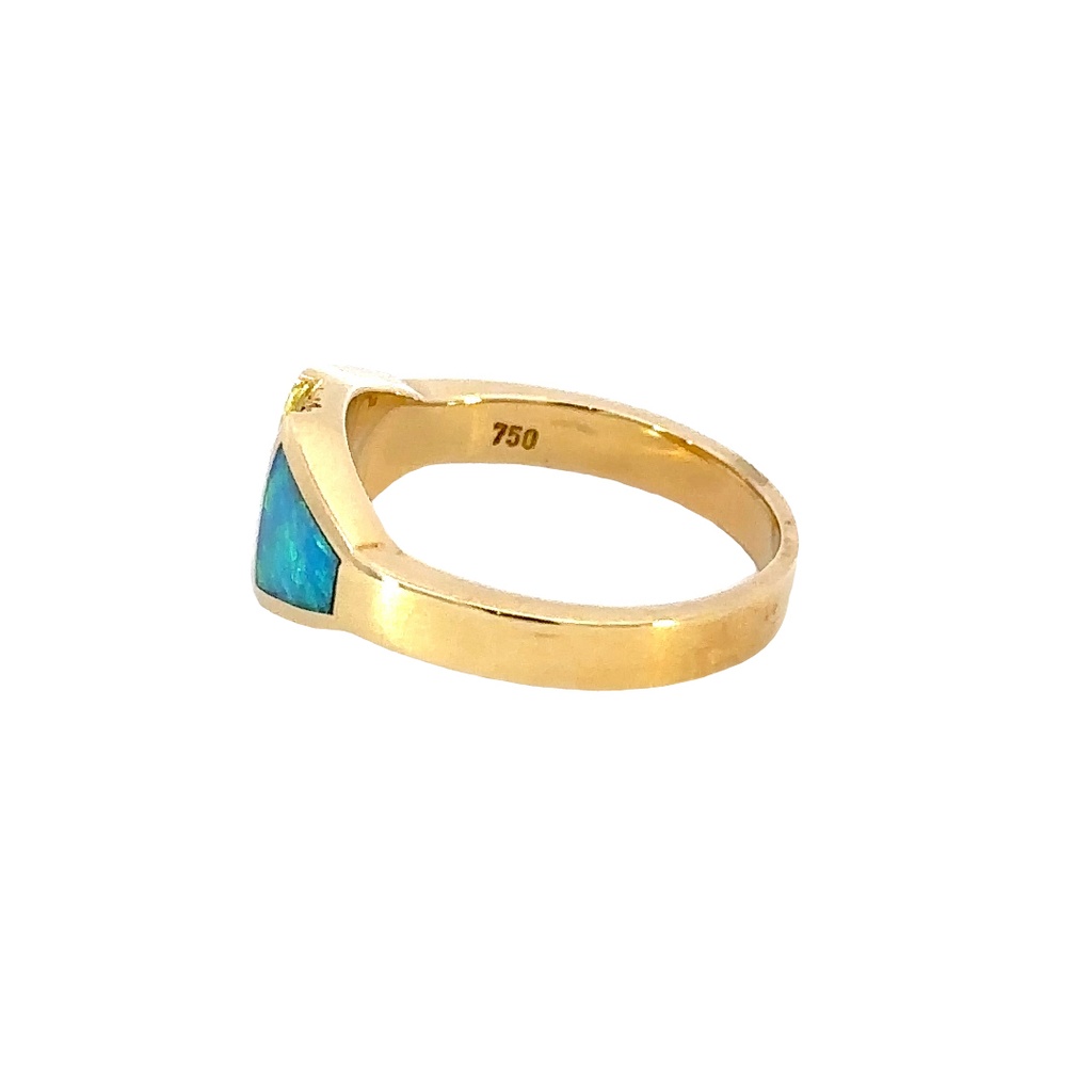 Opal and Diamond Gold Ring