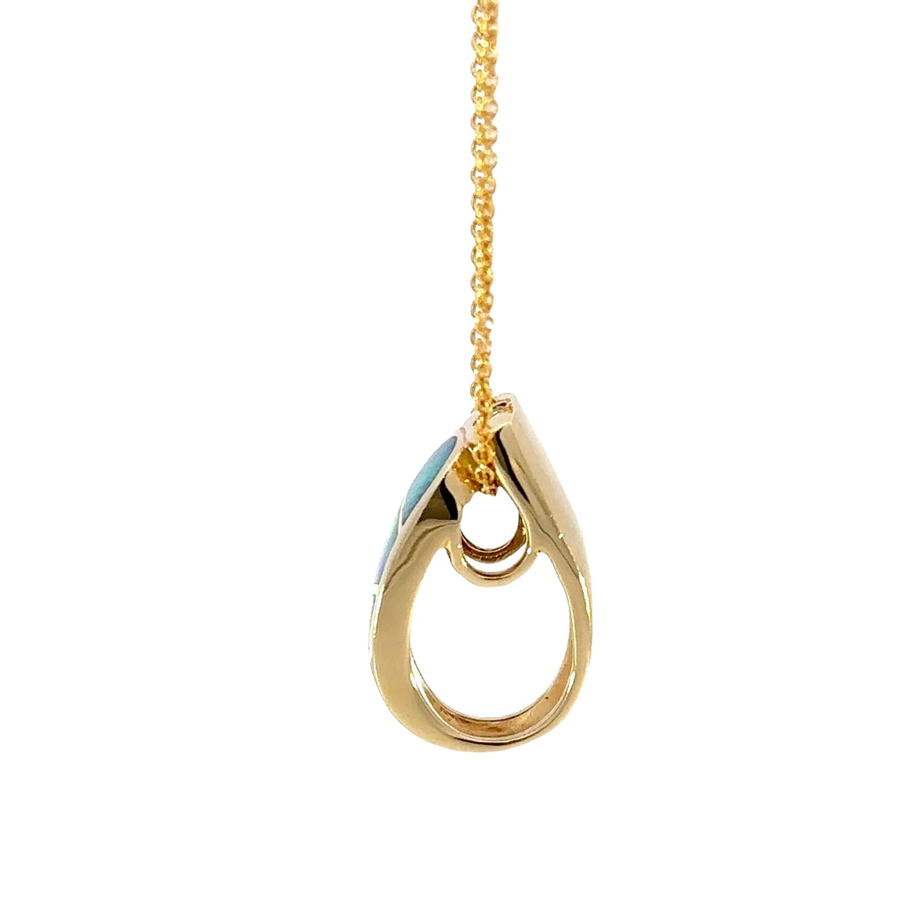 18ct Opal and Diamond Pendant