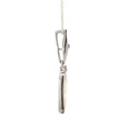 Elegant Solitaire White Gemstone Pendant in Silver