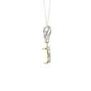 Elegant White Opal Pendant Necklace In Sterling