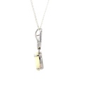 Elegant Sterling Silver Solid White Opal Pendant