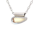 Elegant And Captivating White Opal Pendant In 18K