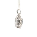 Elegant Opal & Cubic Halo Pendant in Sterling Silver
