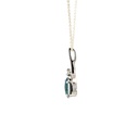 Exquisite Green & White Triplet Opal Cubic Pendant