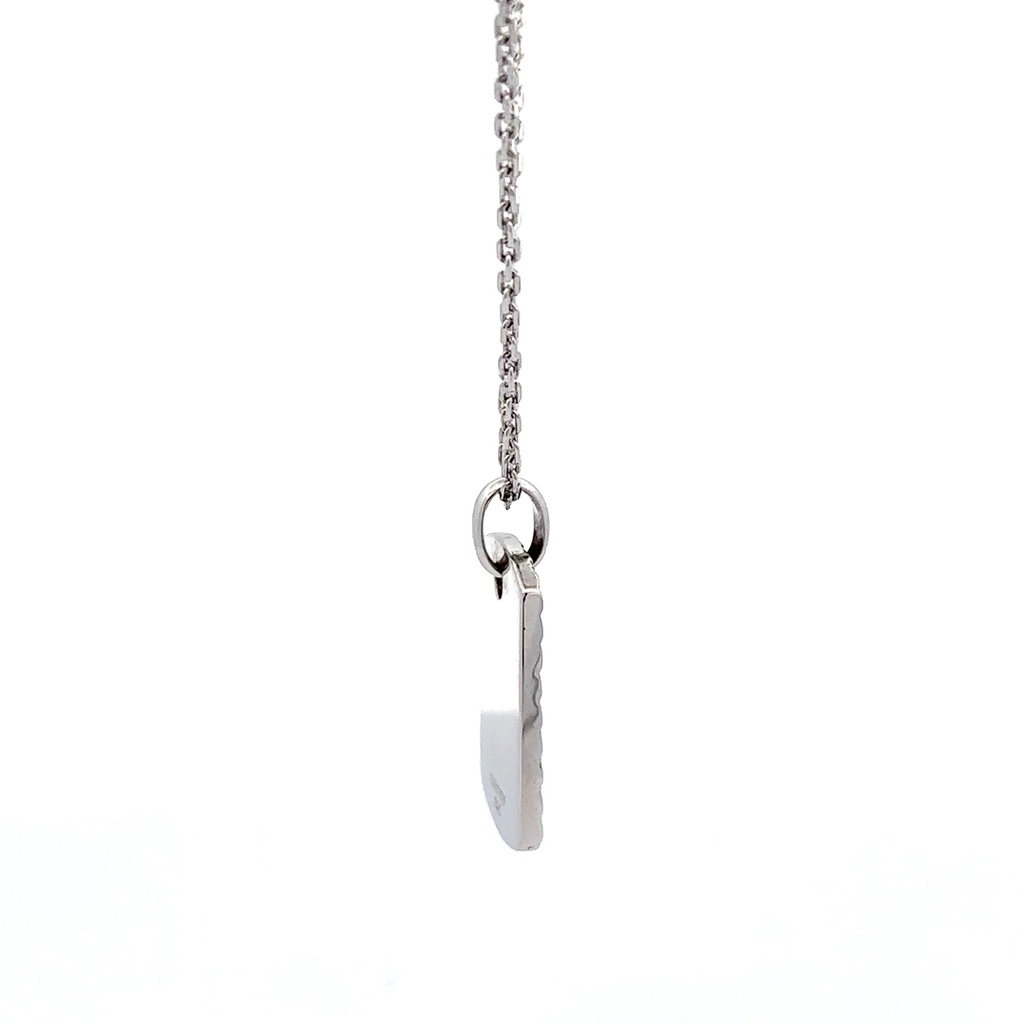 Sterling Silver Weave Dog Tag
