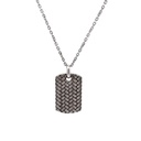 Sterling Silver Weave Dog Tag