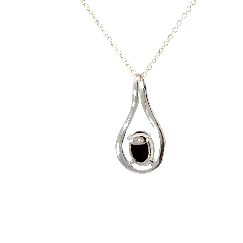 Enchanting Teardrop Blue Opal Pendant, A Touch of Elegance