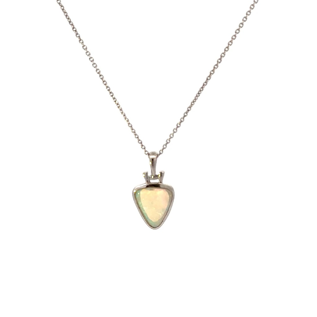 Sterling Silver White Opal Pendant