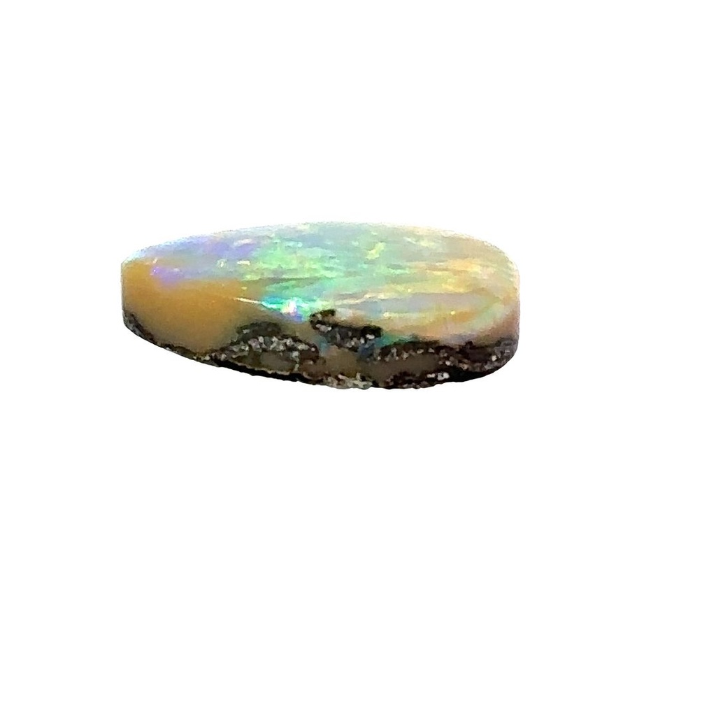 Elegant White Opal Teardrop Gemstone 7.94 Carat