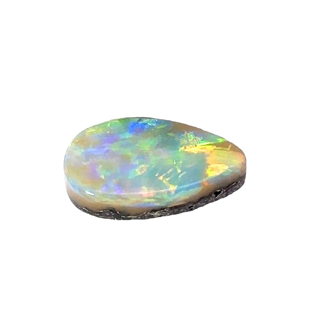 Elegant White Opal Teardrop Gemstone 7.94 Carat