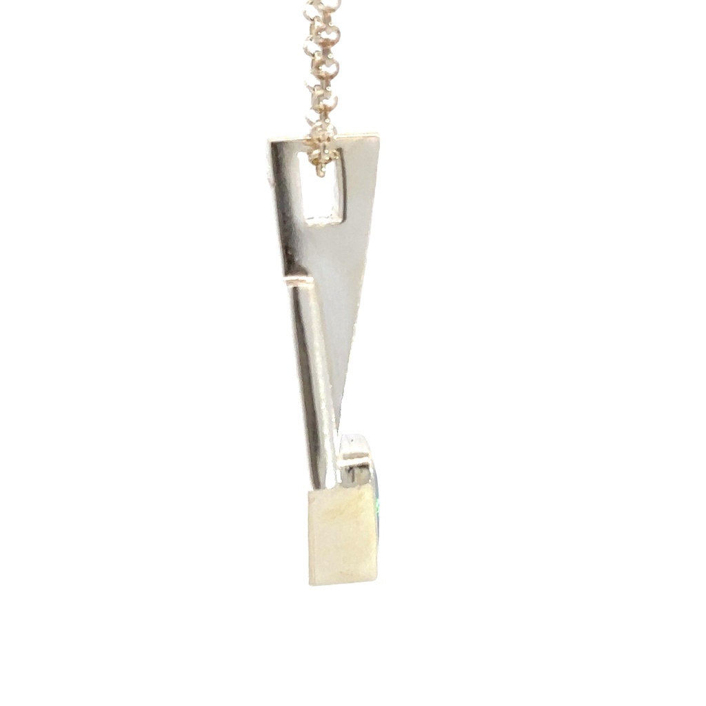 Exquisite Handmade Silver Aussie Opal Pendant