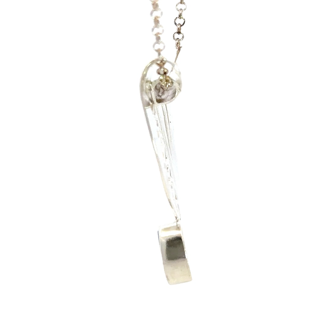 Elegant Sterling Silver with Captivating Blue Opal Pendant