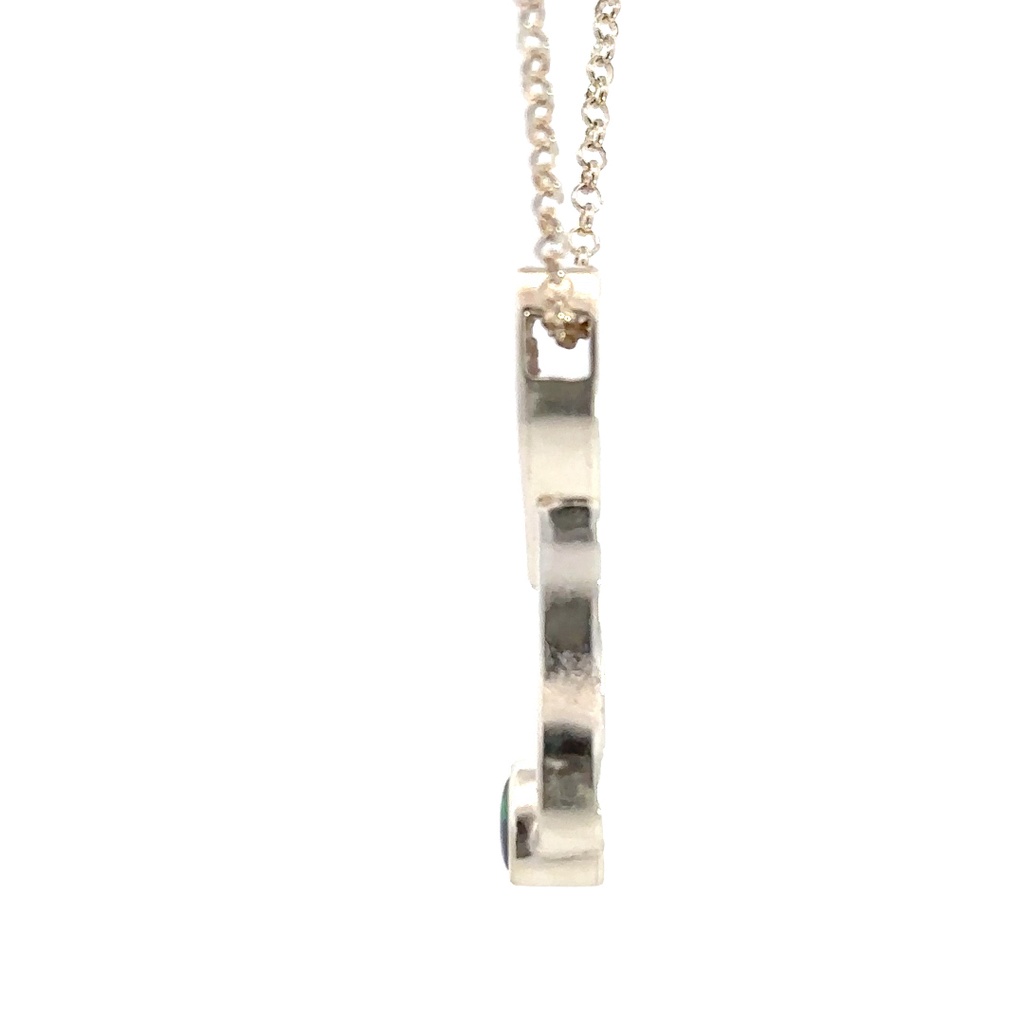 Silver Flute Shaped Pendant Featuring A Solid Aussie Opal (copy)