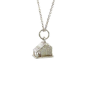Costal Hut Pendant In Sterling Silver