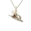 Tree Climbing Kangaroo Pendant In Sterling Silver