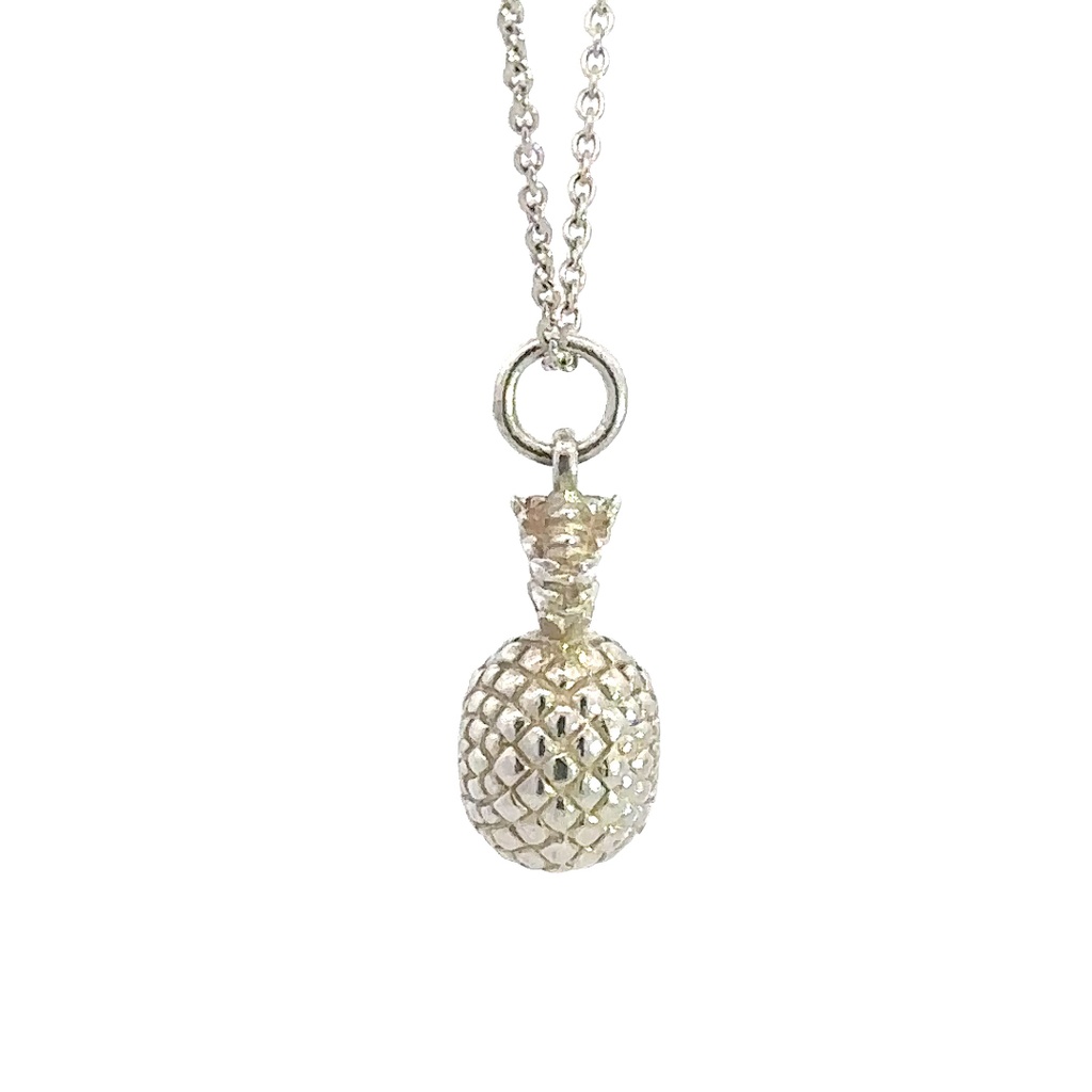 Elegant Sterling Silver Pineapple Pendant