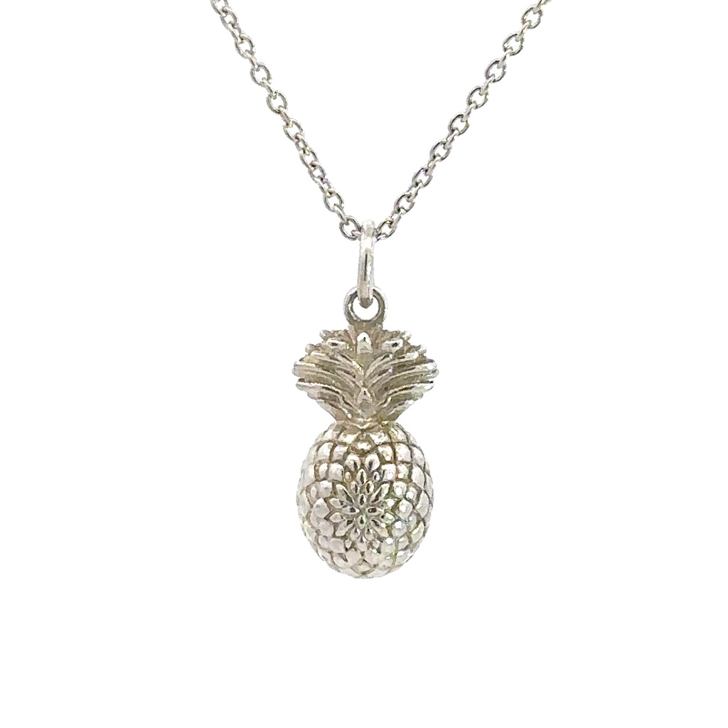 Elegant Sterling Silver Pineapple Pendant